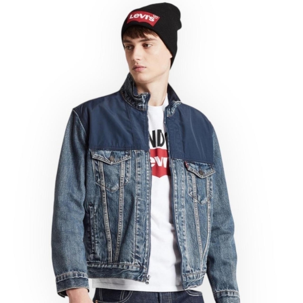 LEVI'S Men Jeans Jacket Size Small Unisex Denim Mid Jeans Mid Polyester Pockets